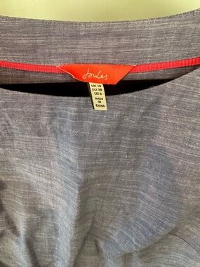 Joules Chambray Top with Red Trim